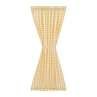 Annie Buffalo Yellow Check Door Panel Curtain 72