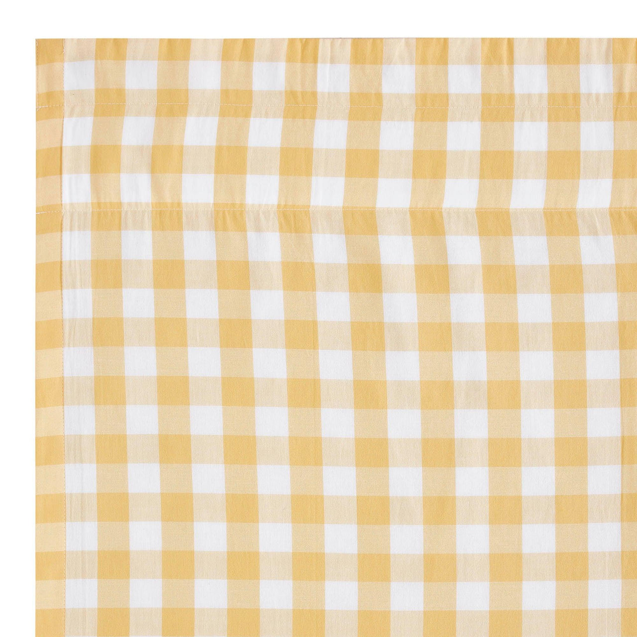 Annie Buffalo Yellow Check Swag Curtain Set of 2 36x36x16 VHC Brands - The Fox Decor