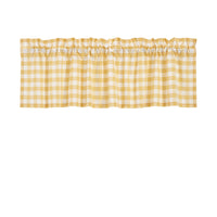 Annie Buffalo Yellow Check Valance Curtain 16
