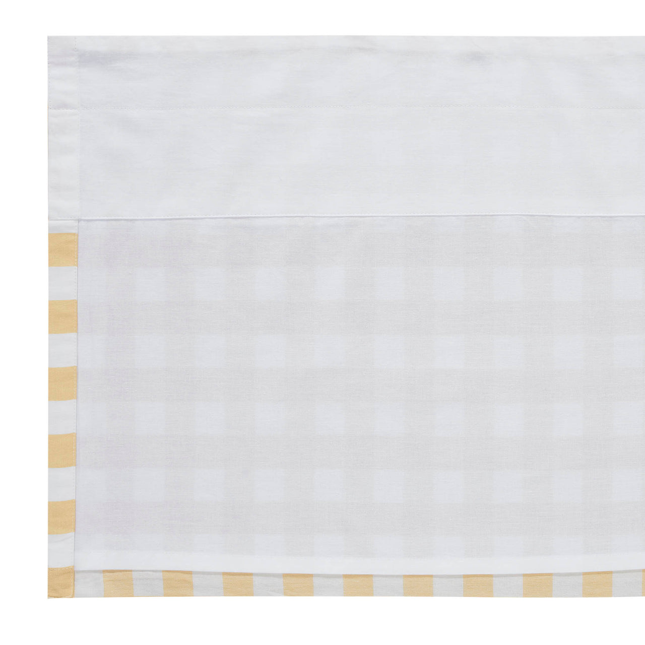 Annie Buffalo Yellow Check Valance Curtain 16"x60" VHC Brands - The Fox Decor