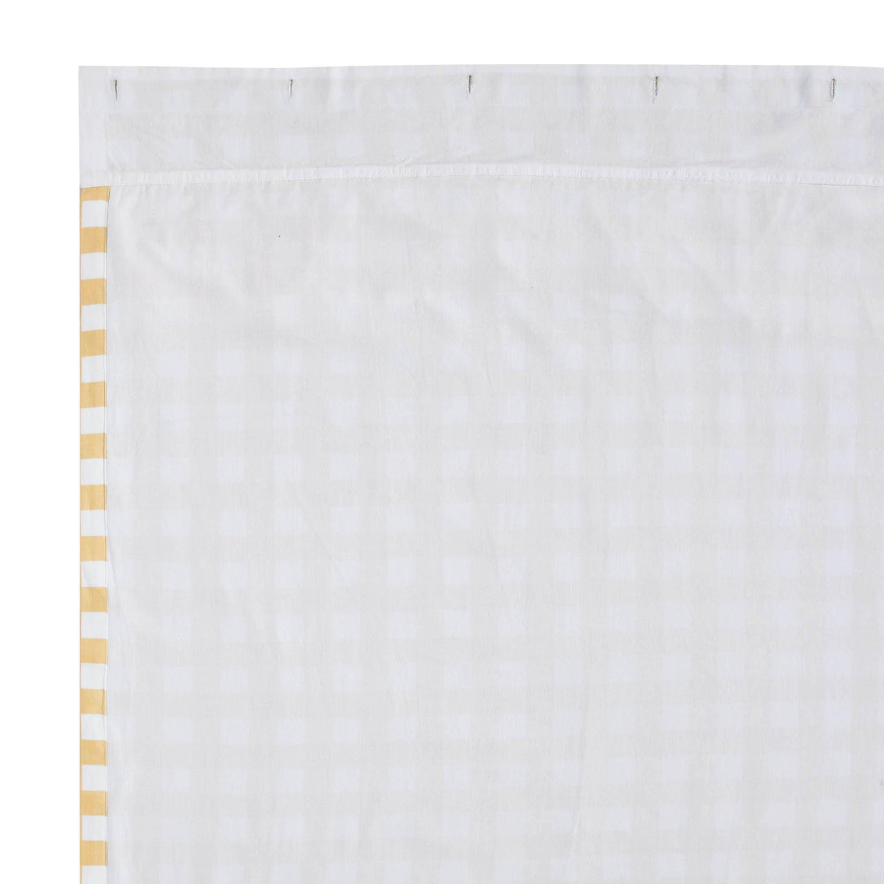 Annie Buffalo Yellow Check Ruffled Shower Curtain 72x72 VHC Brands - The Fox Decor
