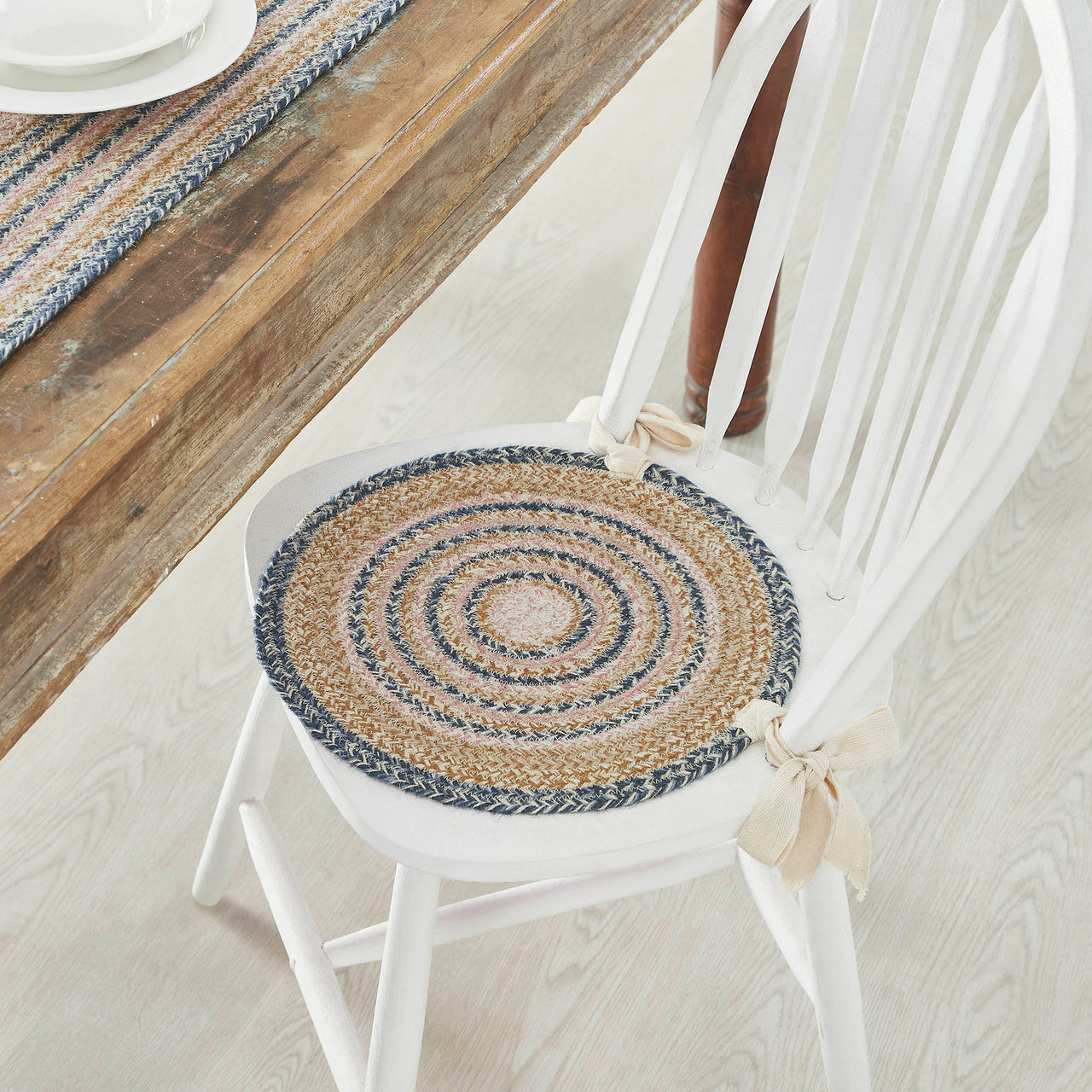 Kaila Jute Braided Chair Pad 15" VHC Brands - The Fox Decor
