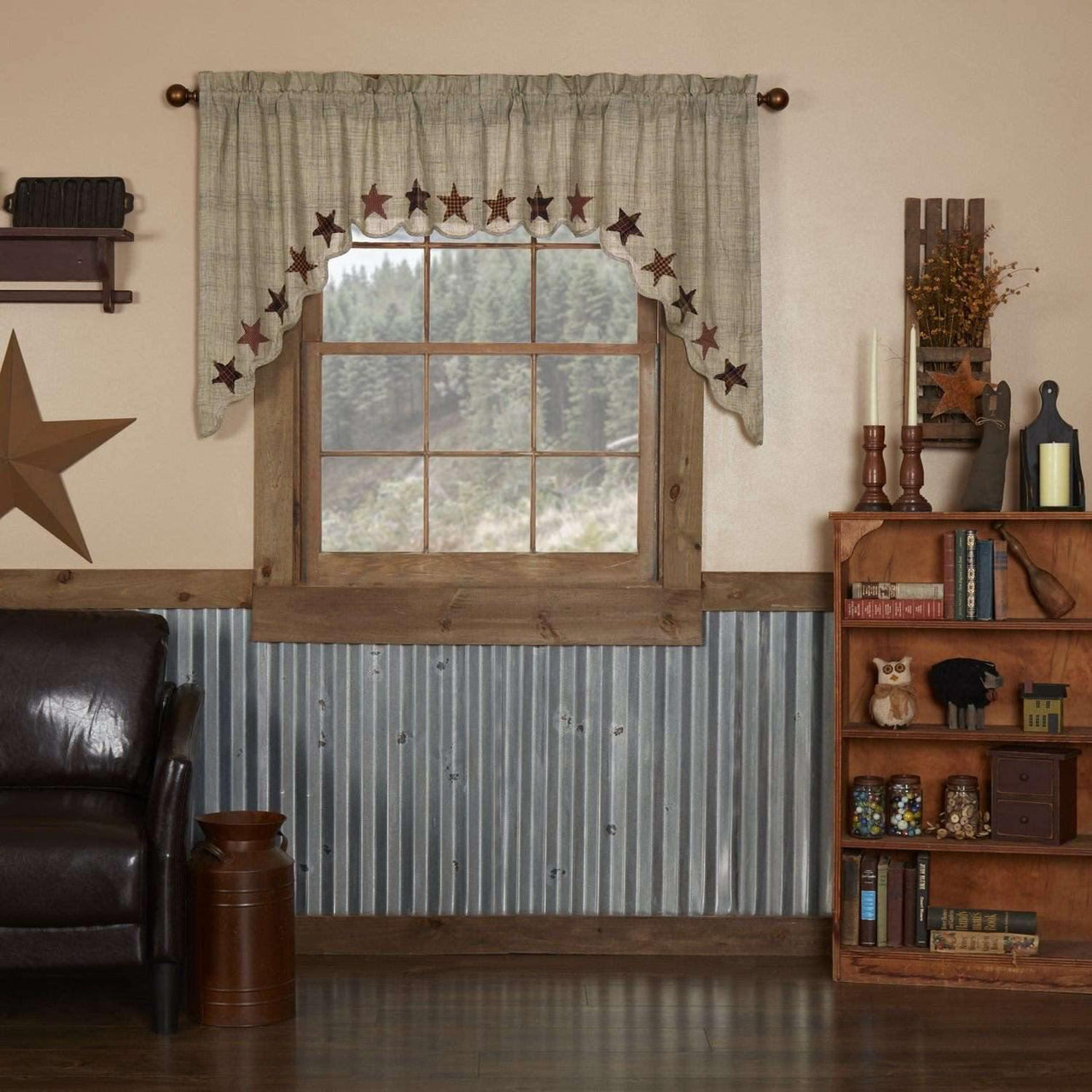 Abilene Star Swag Curtain Set of 2 36x36x16 - The Fox Decor