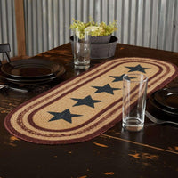 Potomac Jute Runner Stencil Stars 13x36 VHC Brands - The Fox Decor