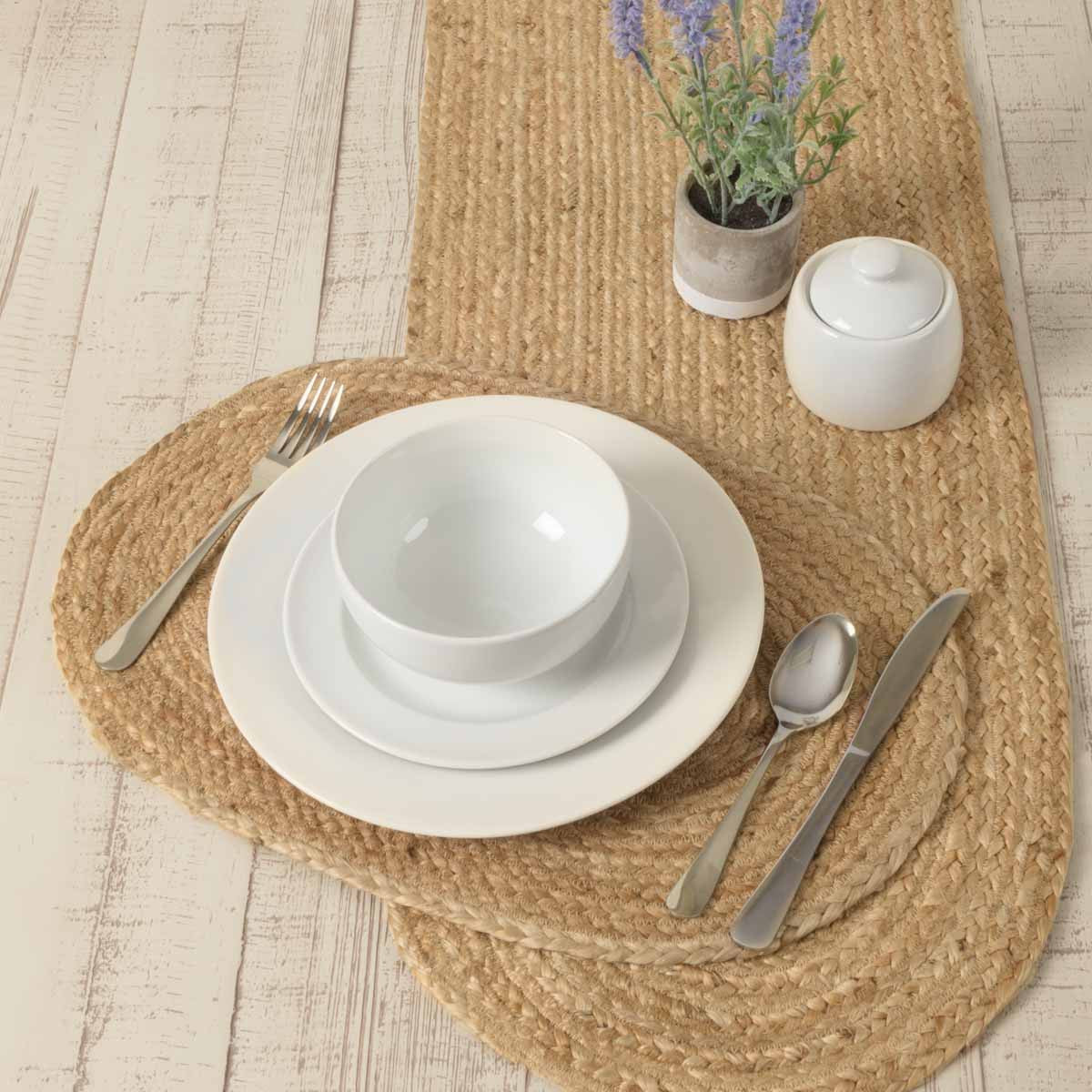 Natural Jute Braided Placemats Set of 6 - VHC Brands