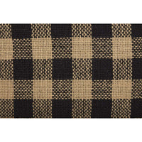 Burlap Black Check Pillow 18