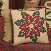 National Quilt Museum Poinsettia Block Pillow 18