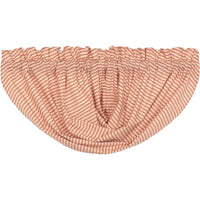 Sawyer Mill Red Ticking Stripe Balloon Valance Curtain 15x60 VHC Brands - The Fox Decor