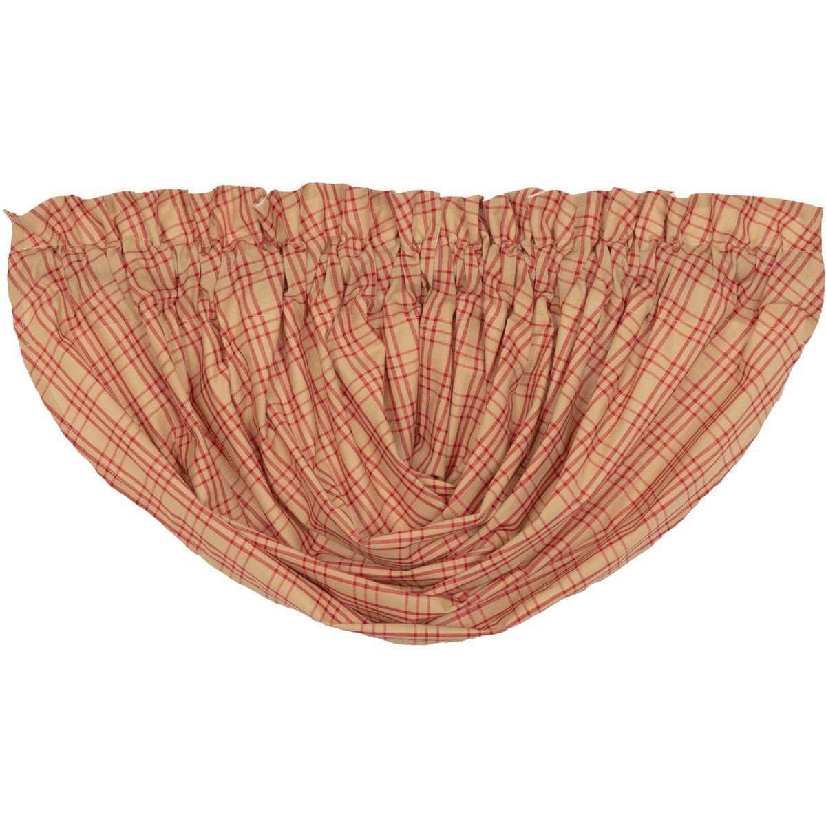 Sawyer Mill Red Plaid Balloon Valance Curtain VHC Brands - The Fox Decor