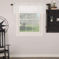 White Ruffled Sheer Petticoat Valance 16x60 - The Fox Decor