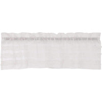 White Ruffled Sheer Petticoat Valance 16x60 - The Fox Decor