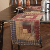 Millsboro Runner Log Cabin Block Quilted 13x48 VHC Brands - The Fox Decor