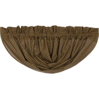 Tea Cabin Green Plaid Balloon Valance Curtain 15x60 - The Fox Decor
