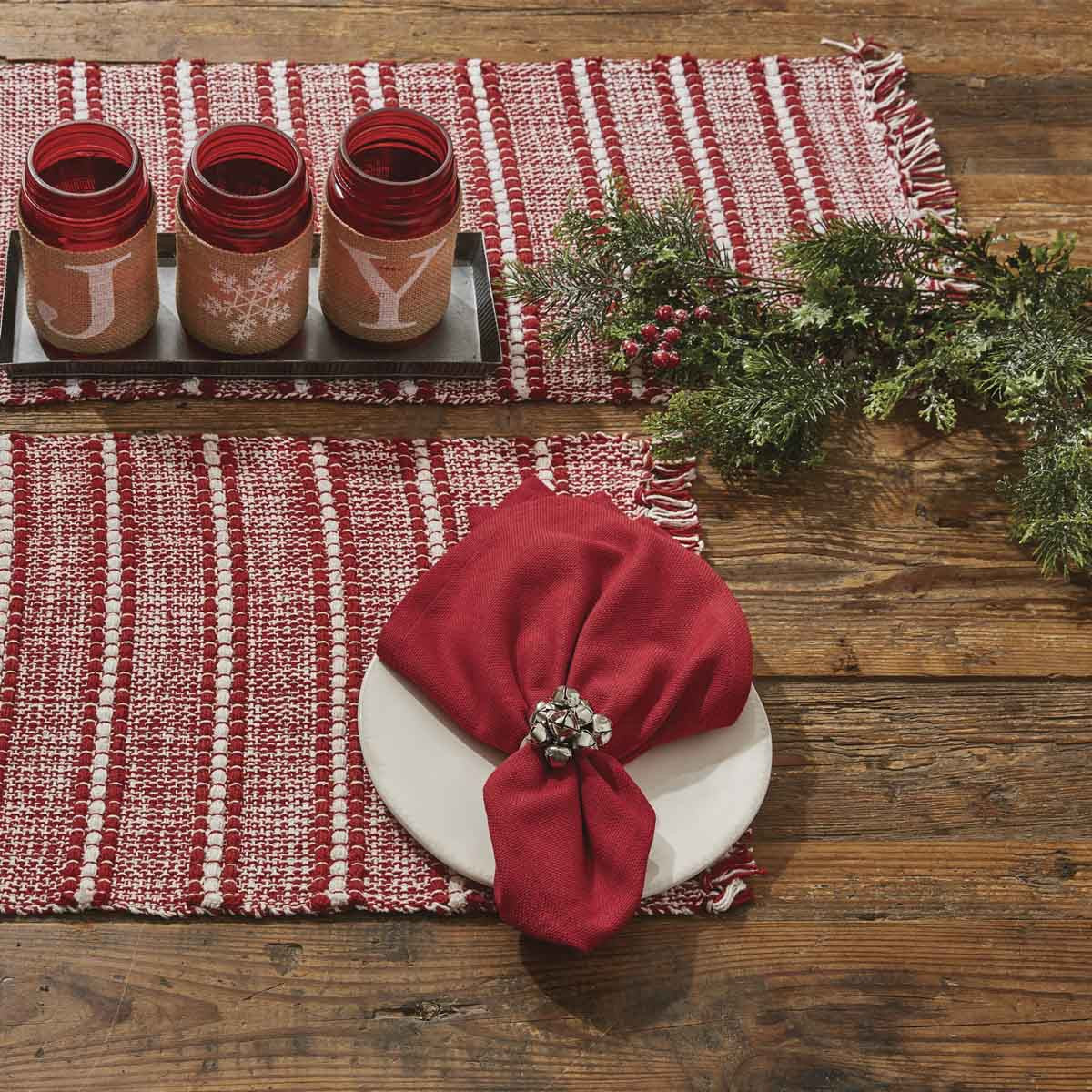 Peppermint Stripe Table Runner - 36"L Park Designs - The Fox Decor