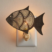 Thumbnail for Galvanized Fish Night Light - Park Designs