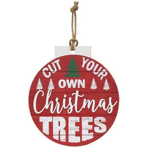 Cut Your Own Christmas Trees Bulb Sign - The Fox Decor
