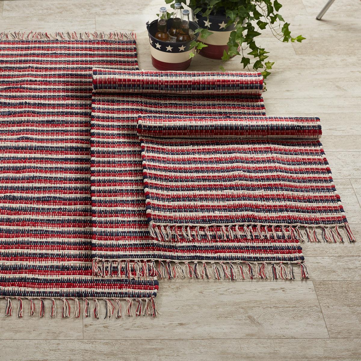 Stars & Stripes Rag Rugs - Park Designs - The Fox Decor