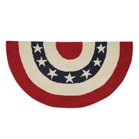 Americana Half Round Half Circle Hooked Rug - 2' X 3' - Park Designs - The Fox Decor