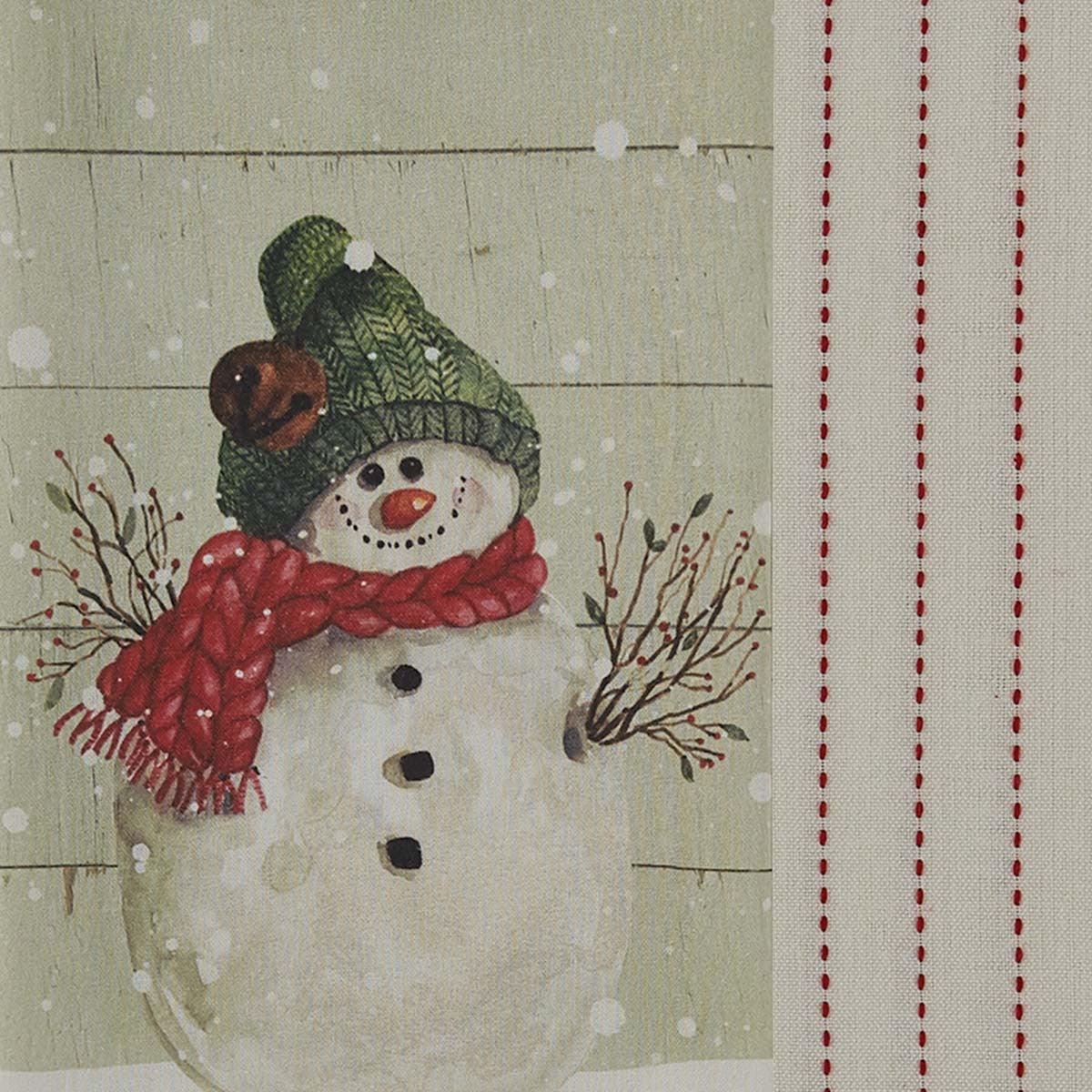 Farmhouse Snowman Let It Snow Dishtowels - Set of 2 Park Designs - The Fox Decor