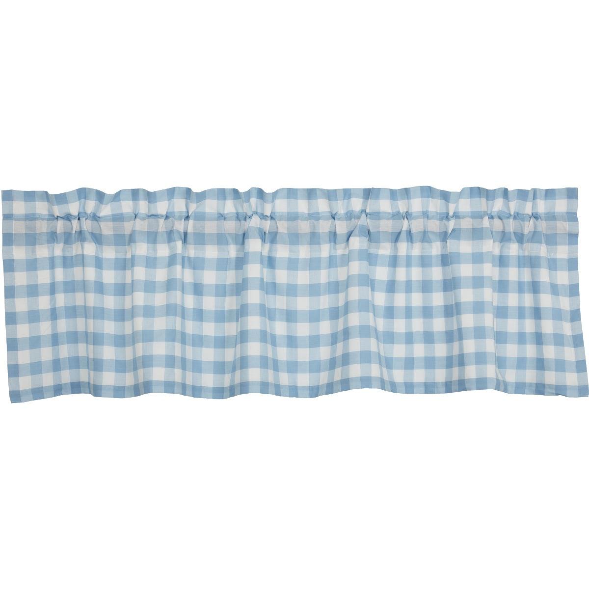 Annie Buffalo Blue Check Valance 16x60 VHC Brands - The Fox Decor
