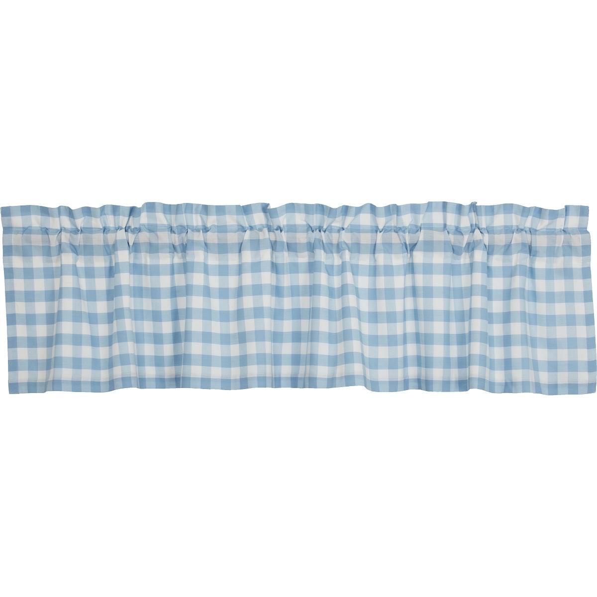 Annie Buffalo Blue Check Valance 16x72 VHC Brands - The Fox Decor
