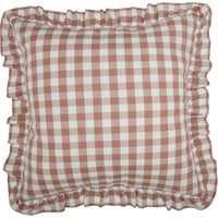 Annie Buffalo Portabella Check Ruffled Fabric Pillow 18x18 VHC Brands - The Fox Decor