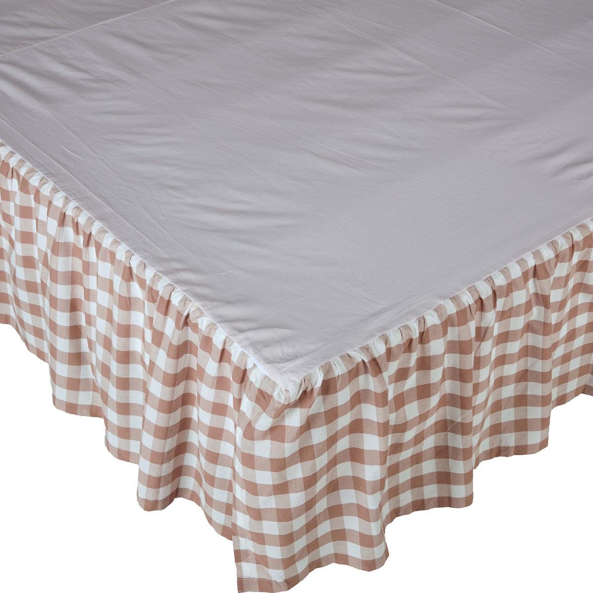 Annie Buffalo Portabella Check Queen Bed Skirt 60x80x16 VHC Brands - The Fox Decor