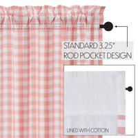Annie Buffalo Coral Check Valance Curtain 16
