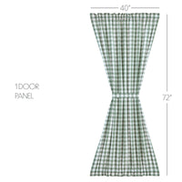 Annie Buffalo Green Check Door Panel Curtain 72