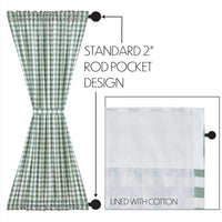 Annie Buffalo Green Check Door Panel Curtain 72