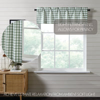 Annie Buffalo Green Check Valance Curtain 16