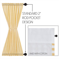Annie Buffalo Yellow Check Door Panel Curtain 72