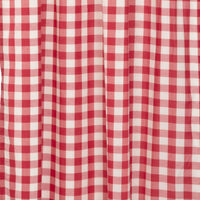 Annie Buffalo Red Check Prairie Long Panel Curtain Set of 2 - The Fox Decor