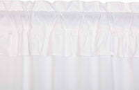 Muslin Ruffled Bleached White Tier Curtain Set of 2 L36xW36 VHC Brands - The Fox Decor