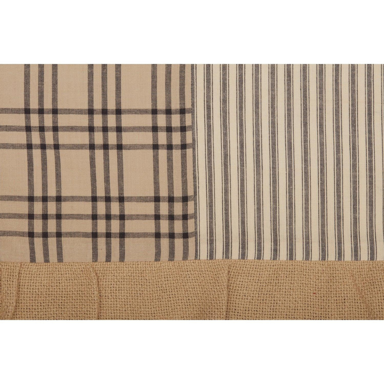 Sawyer Mill Patchwork Valance Curtains Blue, Charcoal, Red - The Fox Decor