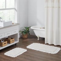 Burlap Antique White Bathmat 20