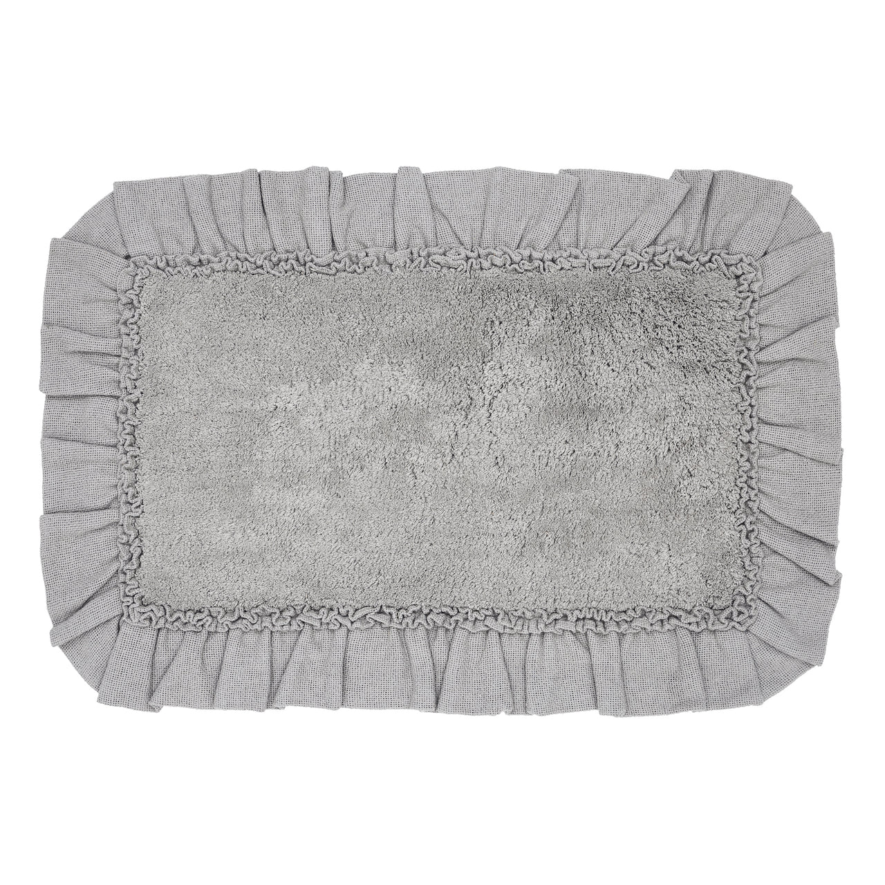 Burlap Dove Grey Bathmat 20" x 30" VHC Brands - The Fox Decor