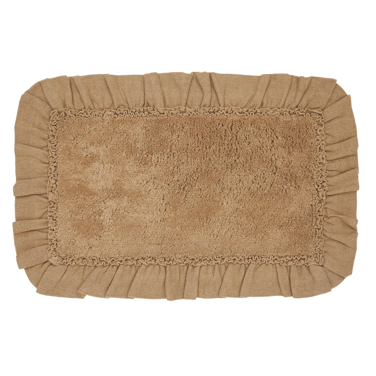 Burlap Natural Bathmat 20" x 30" VHC Brands - The Fox Decor