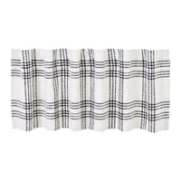 Black Plaid Valance Curtain 19x60 VHC Brands - The Fox Decor