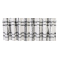 Black Plaid Valance Curtain 19x72 VHC Brands - The Fox Decor