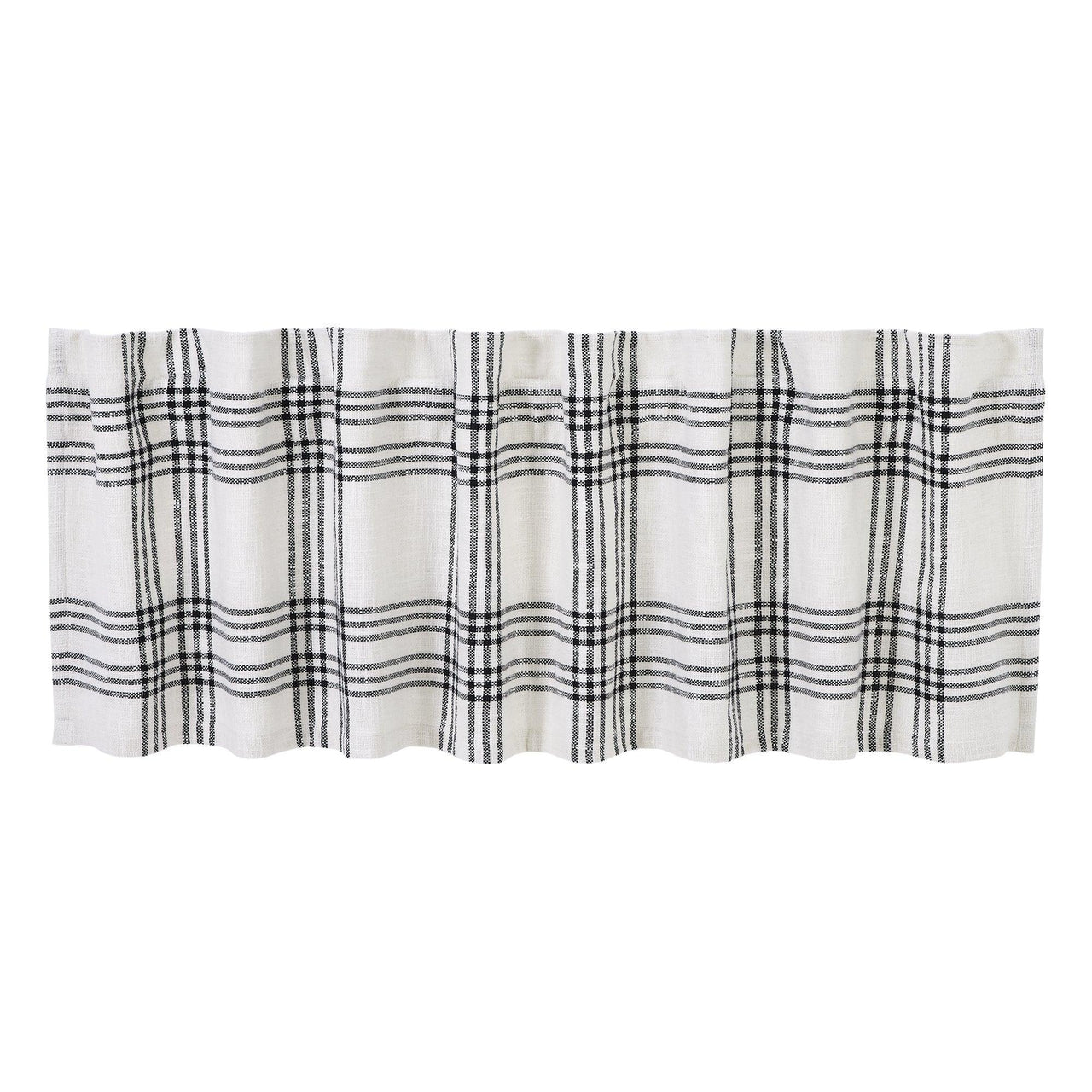 Black Plaid Valance Curtain 19x90 VHC Brands - The Fox Decor