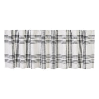 Black Plaid Valance Curtain 19x90 VHC Brands - The Fox Decor