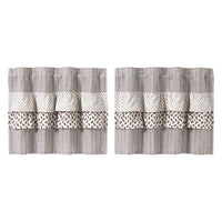 Florette Ruffled Tier Curtain Set of 2 L24xW36 VHC Brands - The Fox Decor