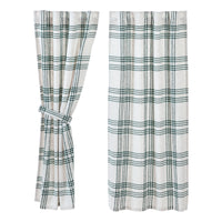 Thumbnail for Pine Grove Plaid Short Panel Curtain Set of 2 63x36 VHC Brands