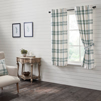 Thumbnail for Pine Grove Plaid Short Panel Curtain Set of 2 63x36 VHC Brands