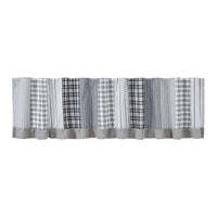Sawyer Mill Black Patchwork Valance Curtain 19x90 VHC Brands - The Fox Decor