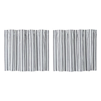 Sawyer Mill Black Ticking Stripe Tier Set of 2 L24xW36 VHC Brands - The Fox Decor