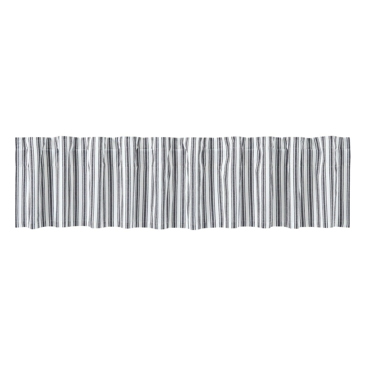 Sawyer Mill Black Ticking Stripe Valance 16x90 VHC Brands - The Fox Decor