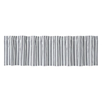 Sawyer Mill Black Ticking Stripe Valance Curtain 16x72 VHC Brands - The Fox Decor