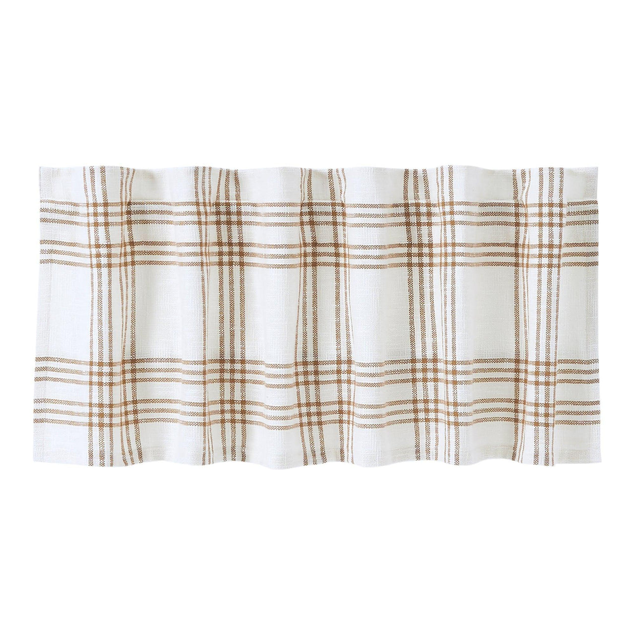 Wheat Plaid Valance Curtain 19x60 VHC Brands - The Fox Decor